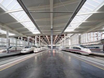 Atocha Train Station, Madrid, Spain - Rocland Qualitop Millennium surface hardener. Concrete dry-shake.